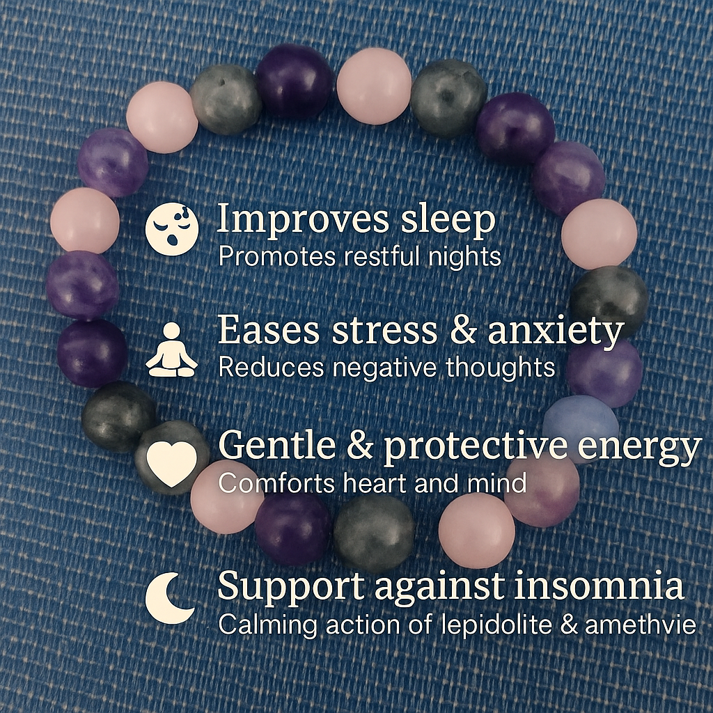 Sweet Dreams Bracelet – Amethyst, Rose Quartz & Lepidolite