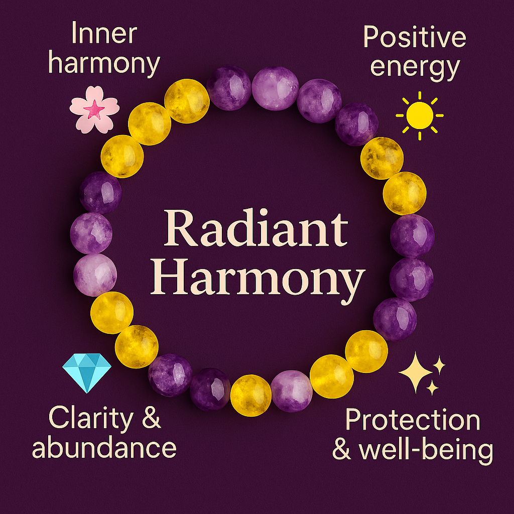 Radiant Harmony Bracelet ā Amethyst & Citrine