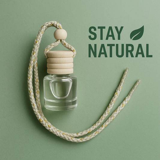 Stay Natural – Car Diffuser (Cylinder Glass, 8ml)