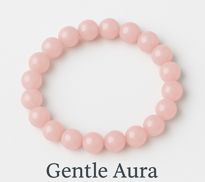 NEW : Gentle Aura - Bracelet en Quartz Rose Naturel 8mm