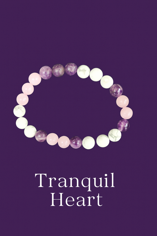 Tranquil Heart Bracelet – Rose Quartz, Amethyst & Howlite
