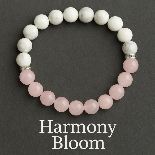 Harmony Bloom Bracelet – Howlite & Rose Quartz