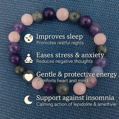 Sweet Dreams Bracelet – Amethyst, Rose Quartz & Lepidolite