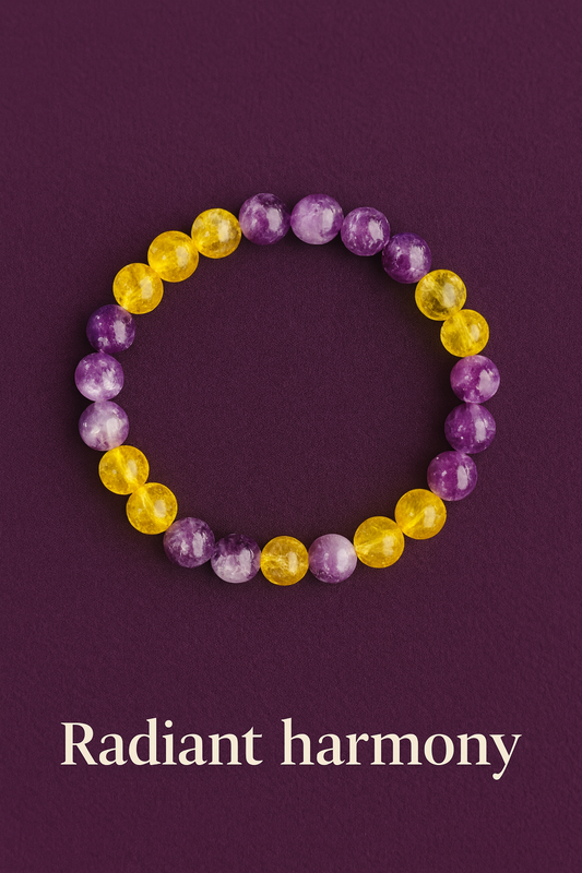 Radiant Harmony Bracelet – Amethyst & Citrine